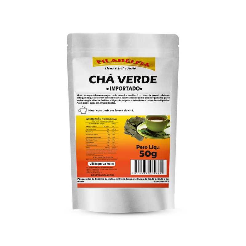 Chá Verde Importado 50g (Pacote com 5 und)