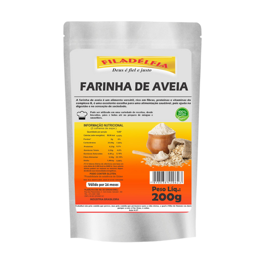 Farinha de Aveia 200g (Pacote com 5 und)