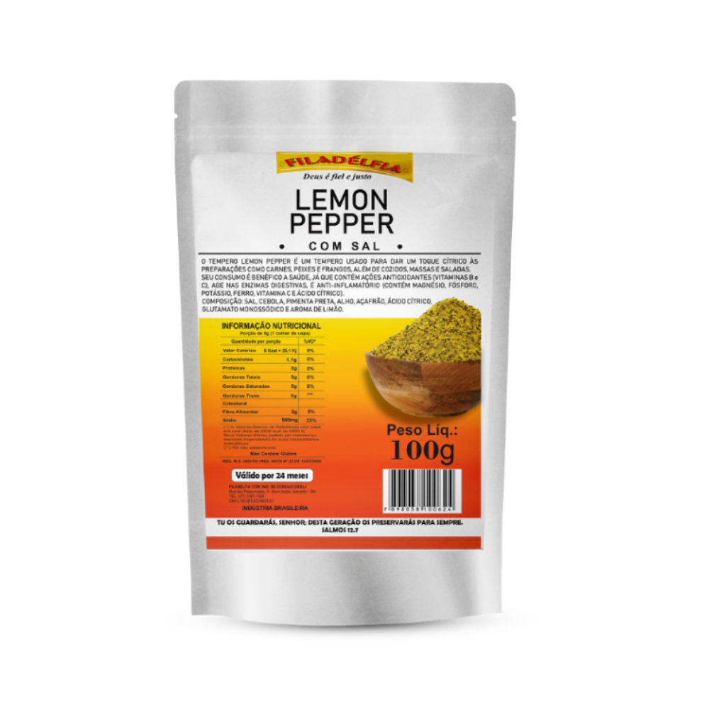 Lemon Pepper 100g (Pacote com 5 und)