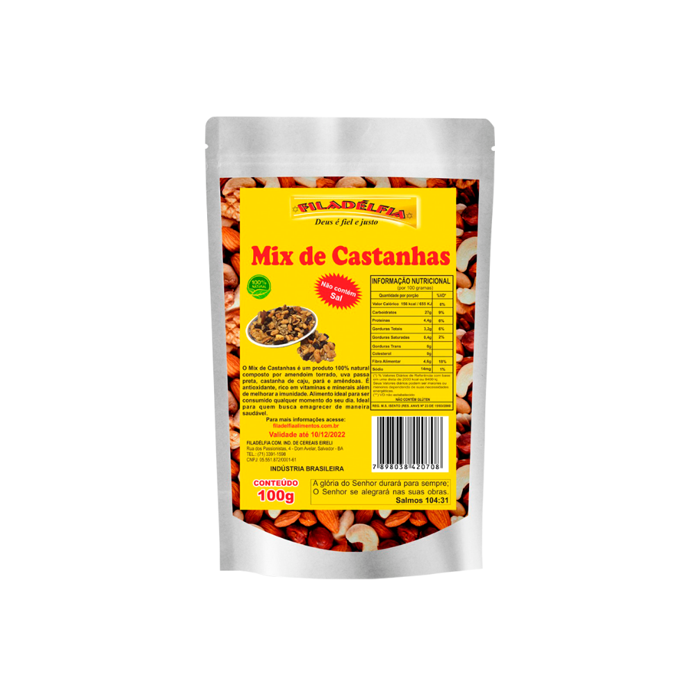 Mix de Castanhas 100g (Pacote com 5 und)