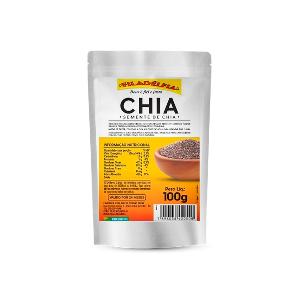 Semente de Chia Premium 100g (Pacote com 5 und)