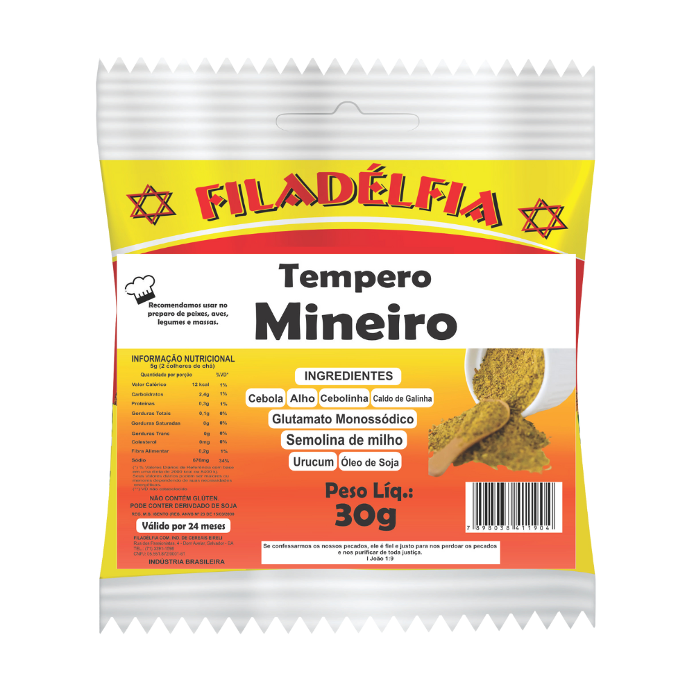 Tempero Mineiro 30g (Pacote com 10 und)