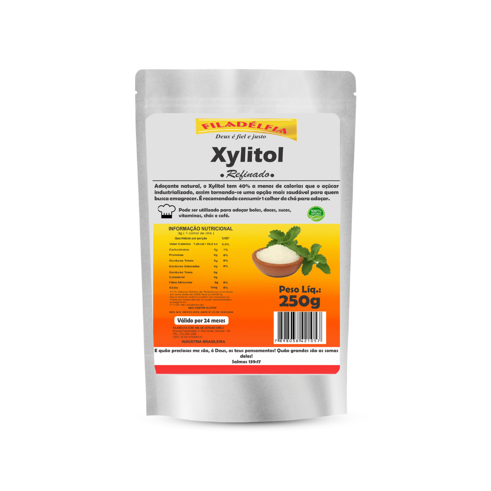 Xylitol em Pó Refinado 250g (Pacote com 5 und)