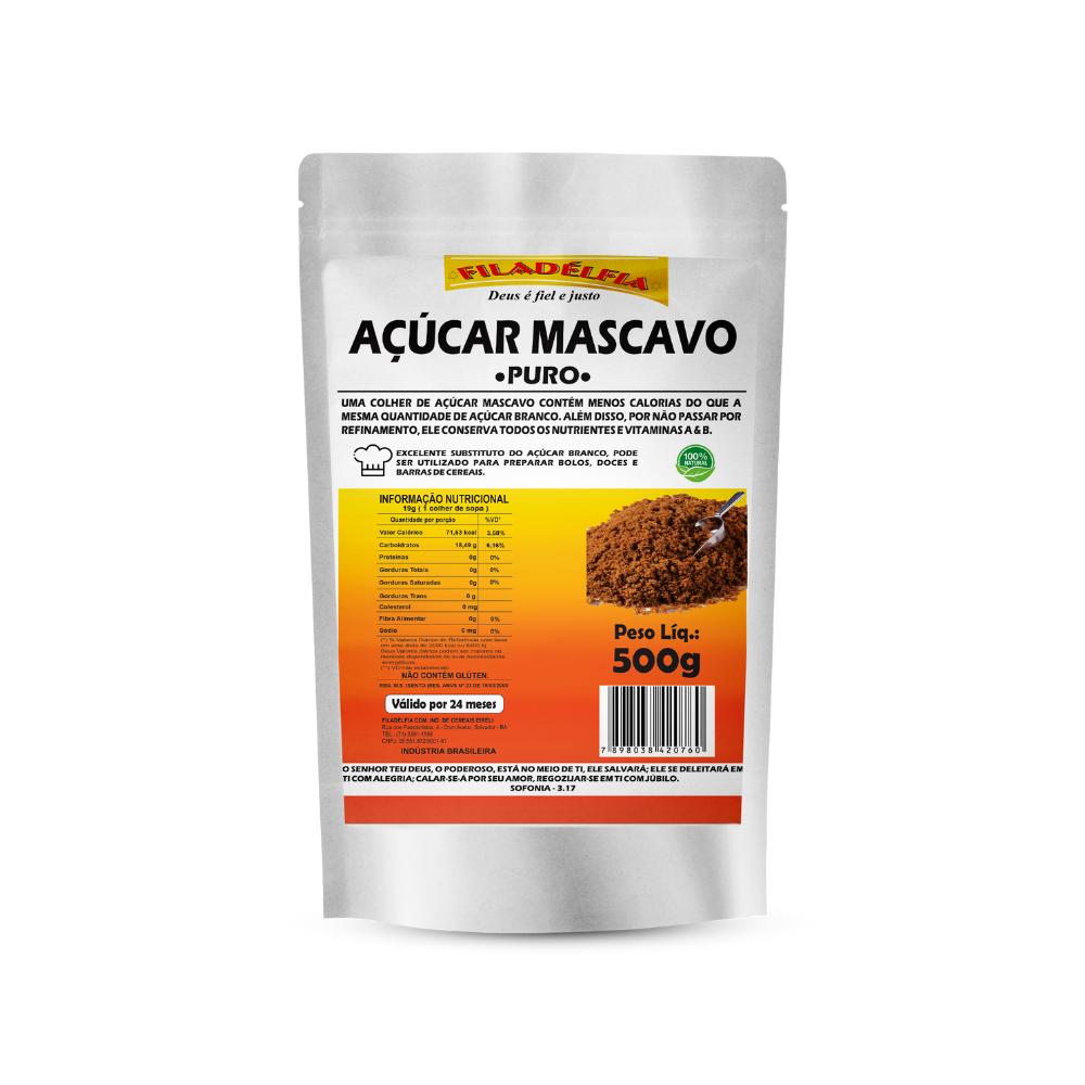 Açúcar Mascavo 500g (Pacote com 5 und)